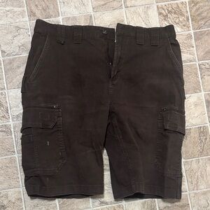 Men's Dark Brown Cargo Shorts